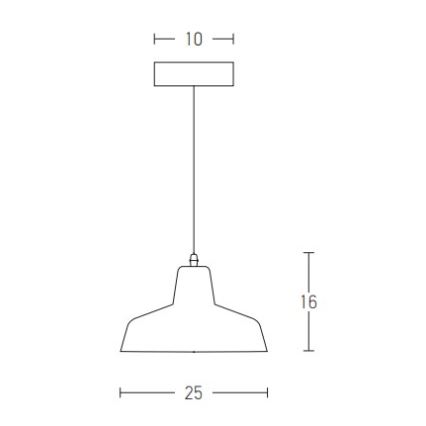 Zambelis 1655 - Hanglamp aan kabel 1xE27/40W/230V beton