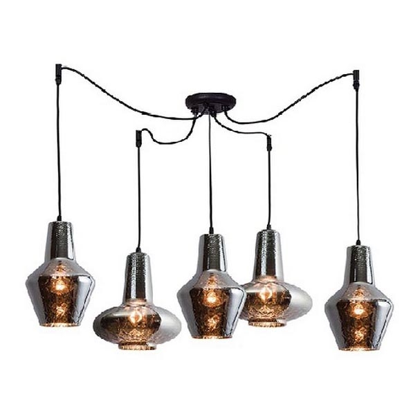 Zambelis 17150 - Hanglamp aan een koord 5xE27/40W/230V spin