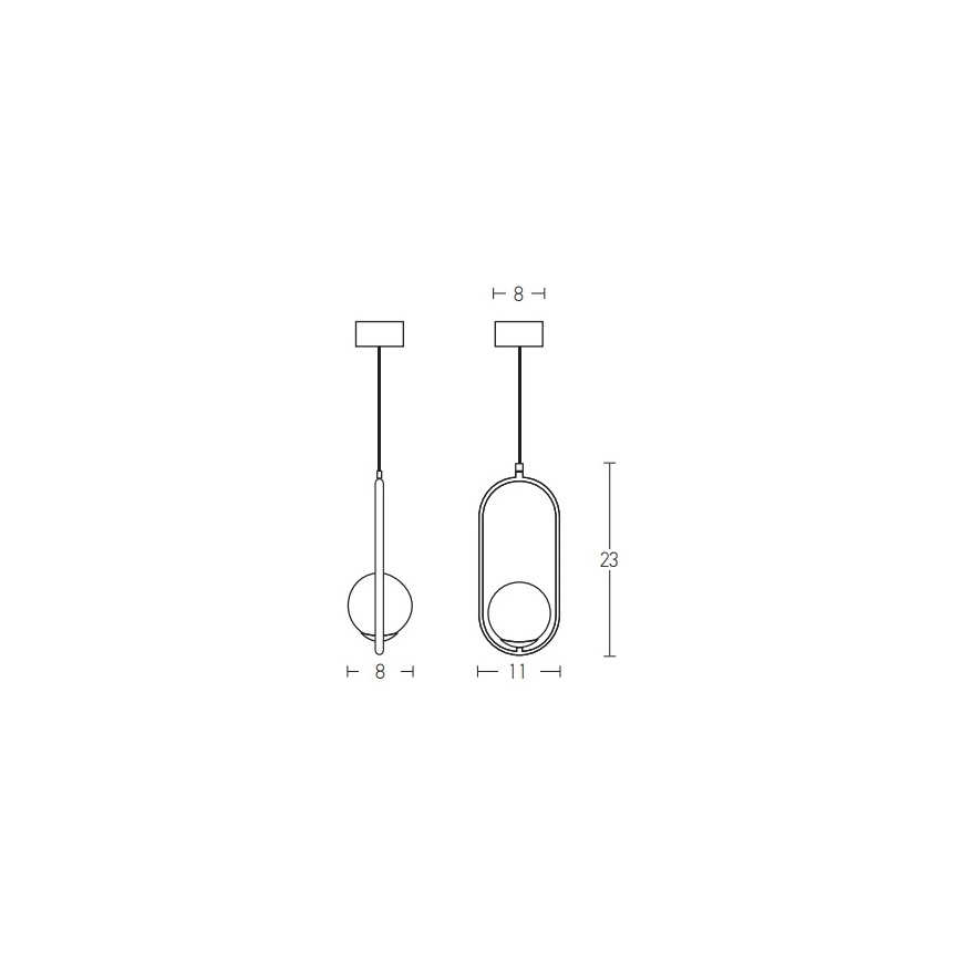 Zambelis 18143 - Hanglamp aan een koord 1xG9/25W/230V