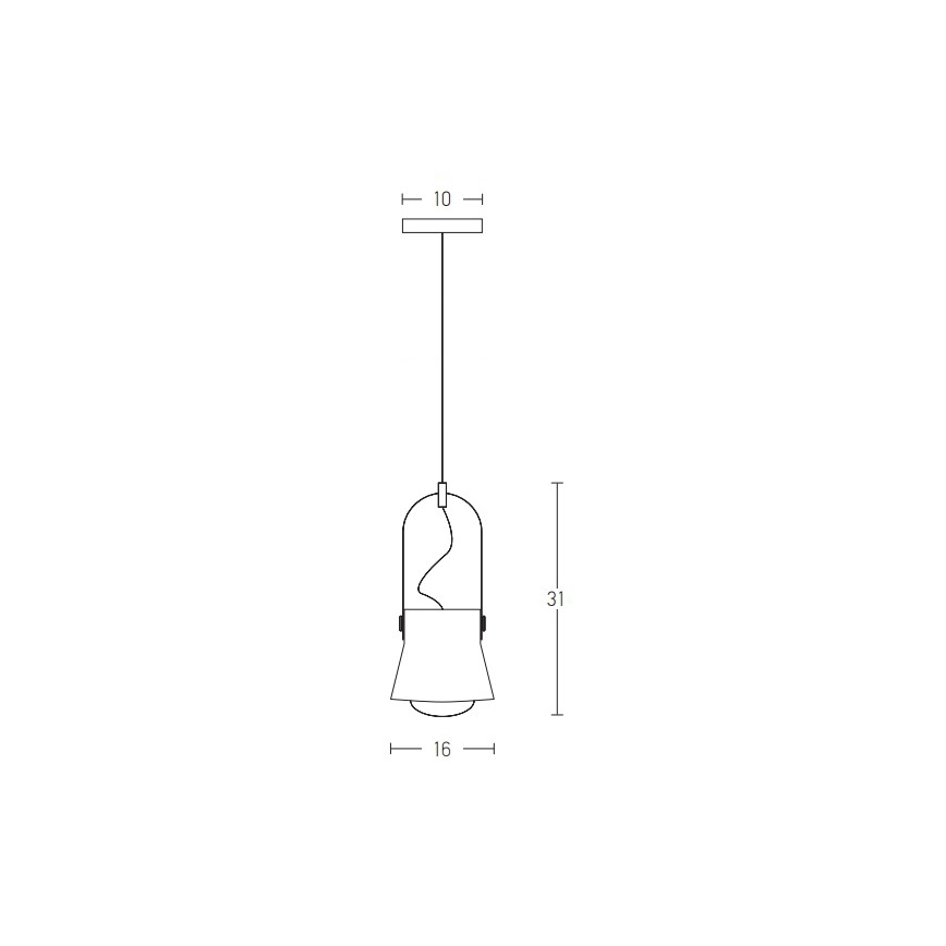Zambelis 18193 - Hanglamp aan een koord 1xE27/40W/230V wit