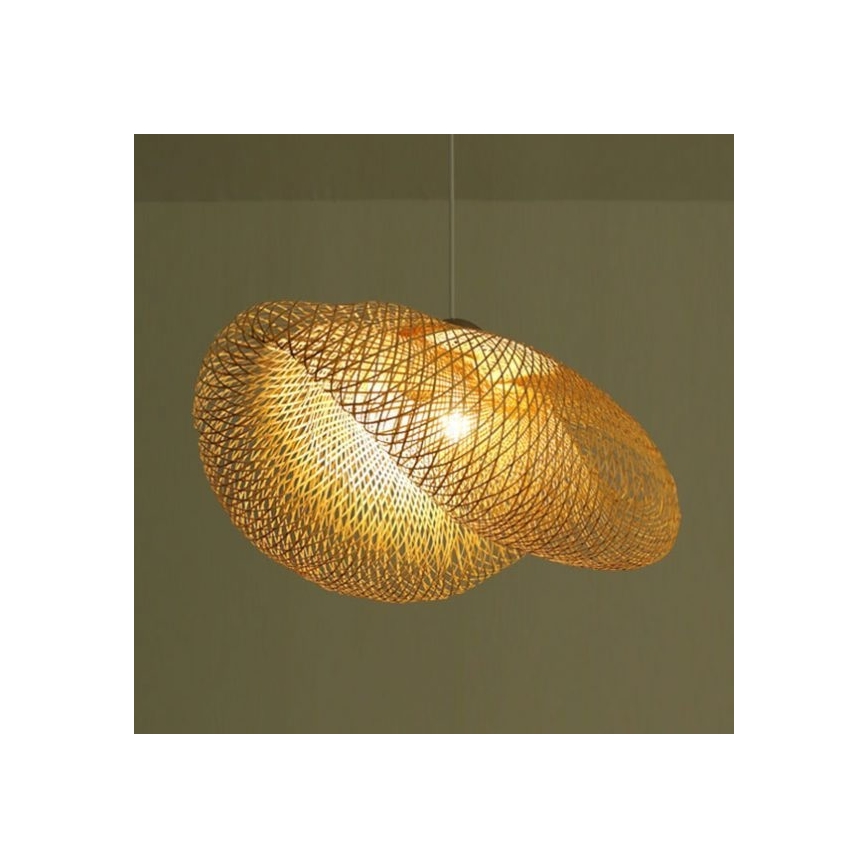Zambelis 19103 - Hanglamp aan een koord 1xE27/40W/230V bamboe/beige