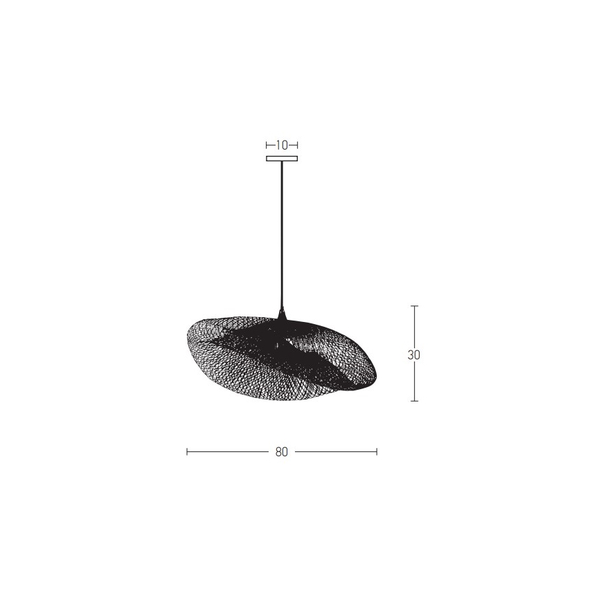 Zambelis 19103 - Hanglamp aan een koord 1xE27/40W/230V bamboe/beige