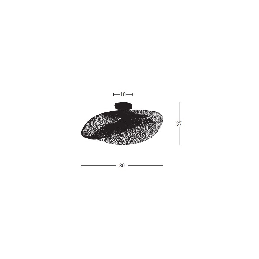 Zambelis 19109 - Bevestigde hanglamp 1xE27/40W/230V bamboe/zwart