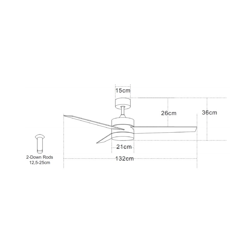 Zambelis 19134 - LED-plafondventilator LED/15W/230V 3000/4000/6000K mat chroom + afstandsbediening