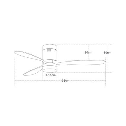 Zambelis 19144 - LED-plafondventilator LED/15W/230V 3000/4000/6000 kers + afstandsbediening