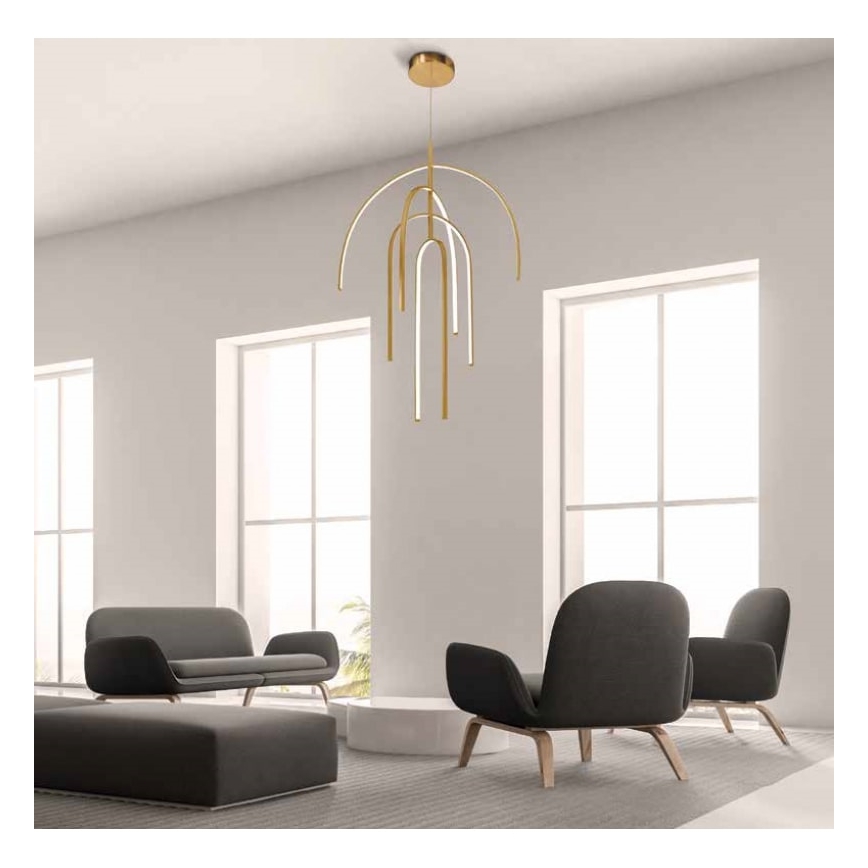 Zambelis 1933 - Dimbare LED hanglamp aan een koord LED/96W/230V goud