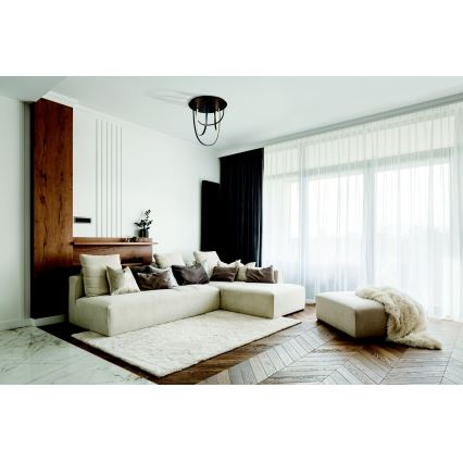 Zambelis 1951 - LED dimbare opbouwlamp LED/80W/230V zwart