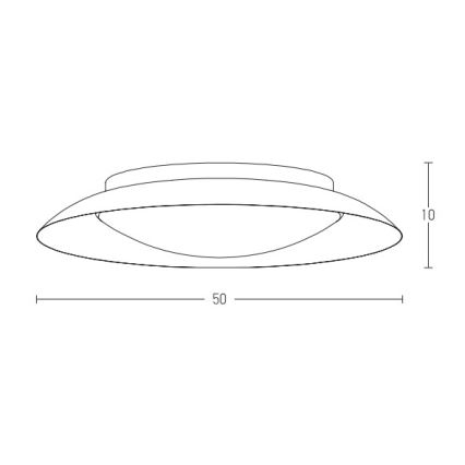 Zambelis 1959 - LED plafondlamp LED/28W/230V diameter 50 cm koper