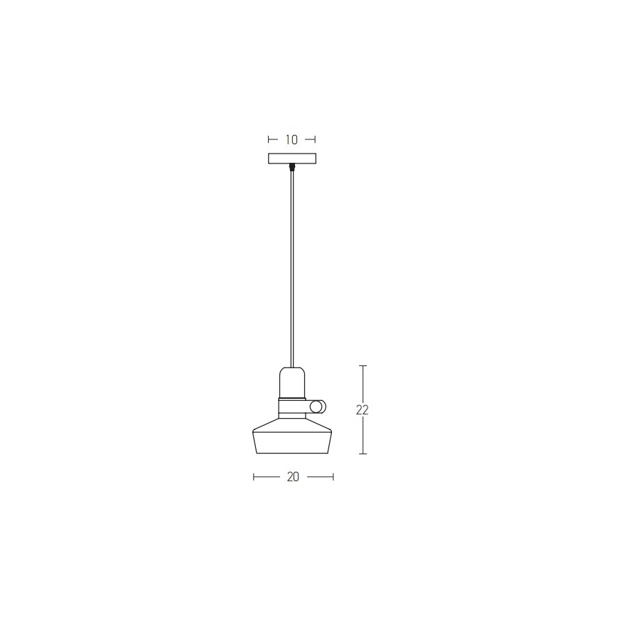 Zambelis 1992 - Hanglamp aan een koord 1xE27/40W/230V eiken/wit