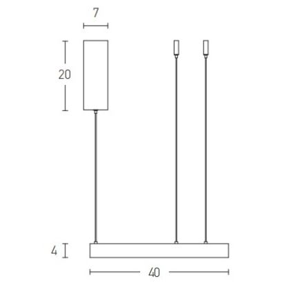 Zambelis 2005 - Dimbare LED hanglamp aan een koord LED/25W/230V goud