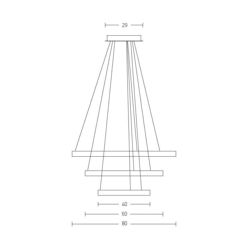 Zambelis 2009 - Dimbare LED hanglamp aan een koord LED/112W/230V goud