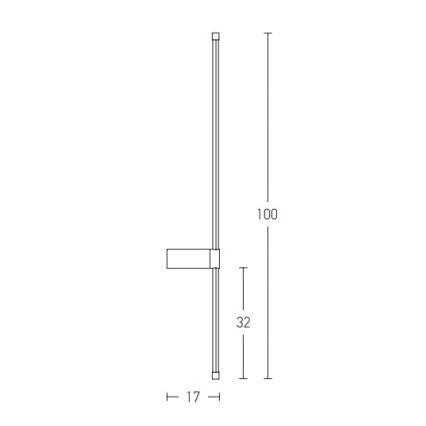 Zambelis 20117 - LED wand verlichting LED/20W/230V goud