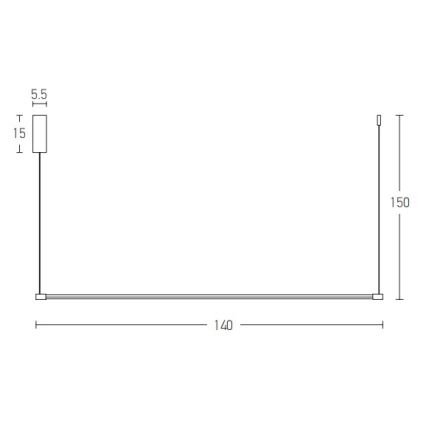 Zambelis 20119 - LED Hanglamp aan een koord LED/20W/230V zwart