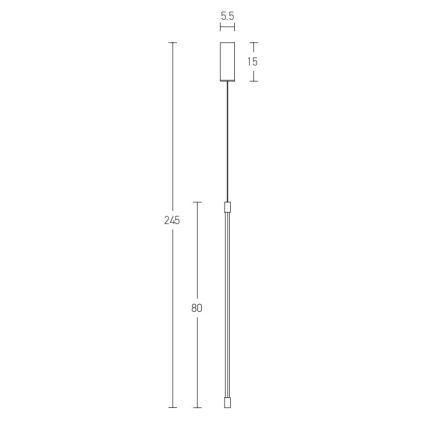 Zambelis 20121 - LED Hanglamp aan een koord LED/12W/230V zwart