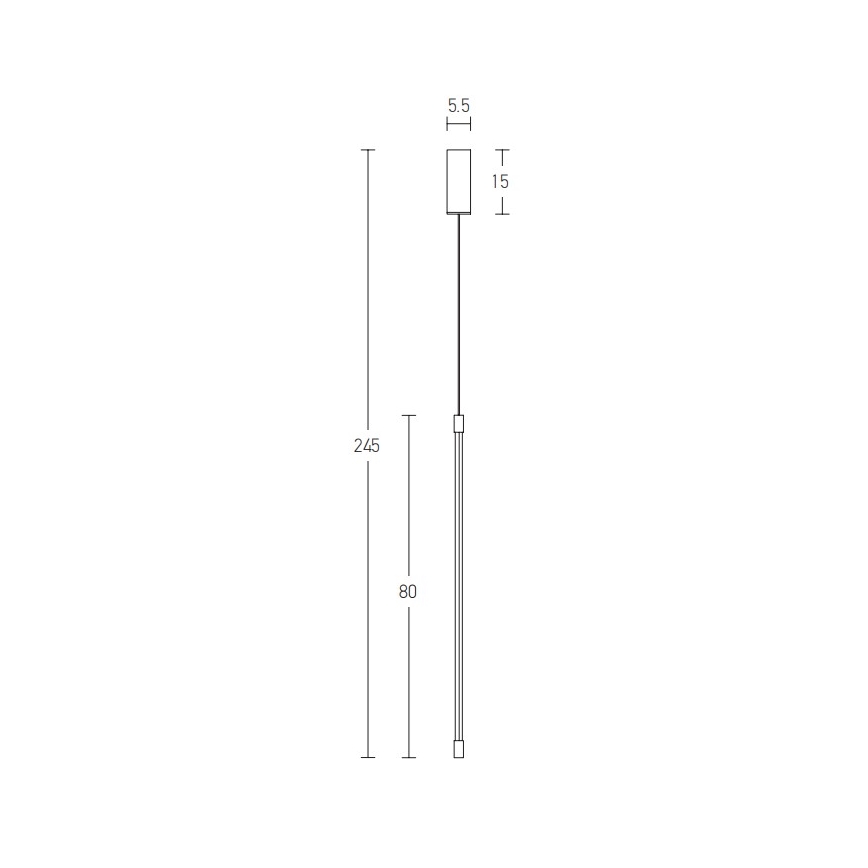 Zambelis 20121 - LED Hanglamp aan een koord LED/12W/230V zwart