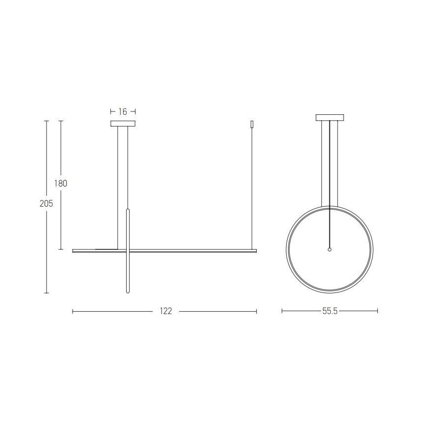 Zambelis 20128 - Dimbare LED hanglamp aan een koord LED/48W/230V