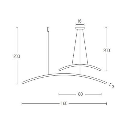 Zambelis 20129 - Dimbare LED hanglamp aan een koord LED/48W/230V wit