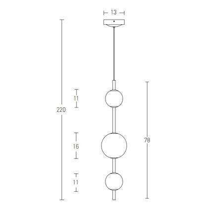 Zambelis 20132 - LED Hanglamp aan een koord LED/12W/230V