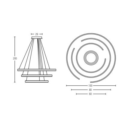 Zambelis 2015 - Dimbare LED hanglamp aan een koord LED/120W/230V bruin