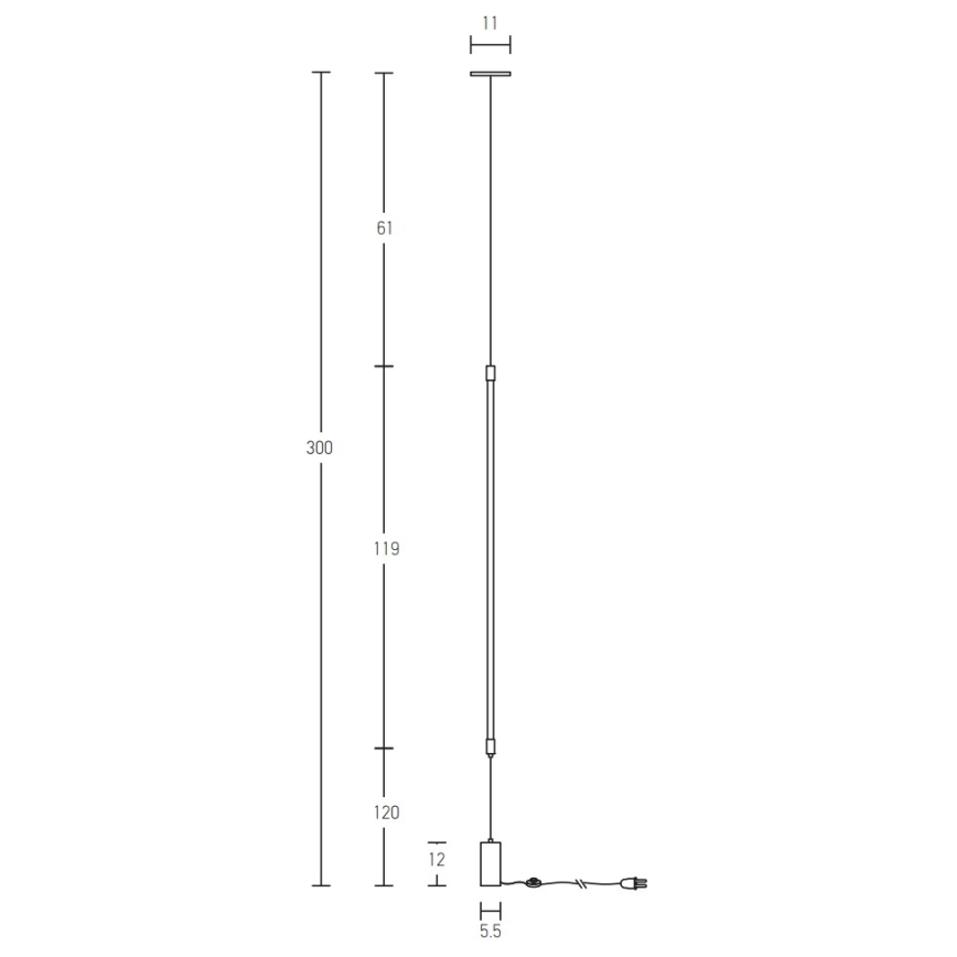 Zambelis 20184 - Staande LED Lamp LED/22W/230V