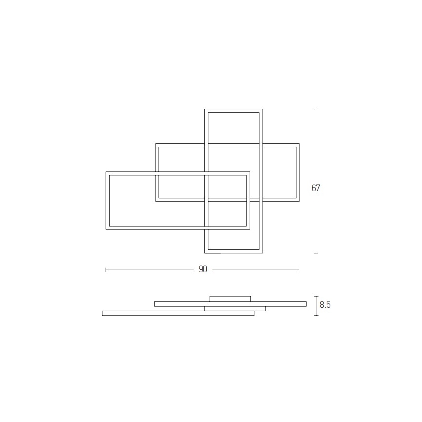 Zambelis 2020 - Dimbare LED bevestigde hanglamp LED/55W/230V zwart