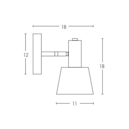 Zambelis 20218 - Wandspot 1xE14/25W/230V wit