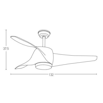 Zambelis 20256 - LED-plafondventilator LED/15W/230V 3000/4000/6000 kers + afstandsbediening