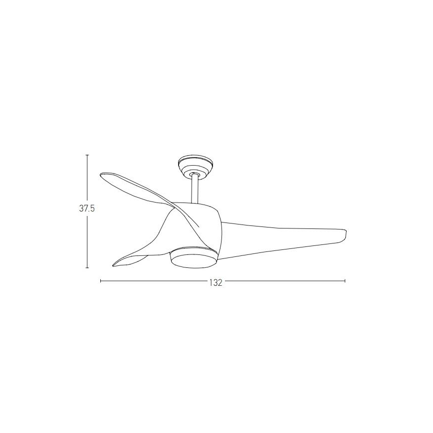 Zambelis 20256 - LED-plafondventilator LED/15W/230V 3000/4000/6000 kers + afstandsbediening