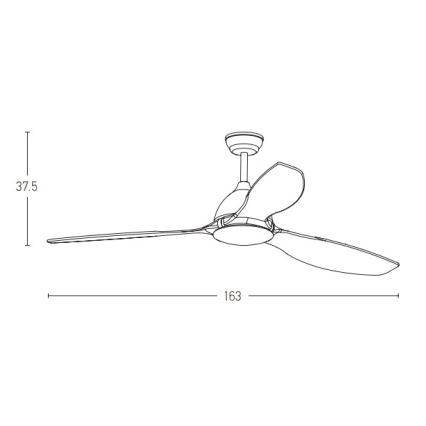 Zambelis 20258 - Plafondventilator + afstandsbediening