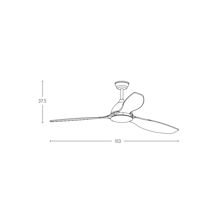 Zambelis 20258 - Plafondventilator + afstandsbediening
