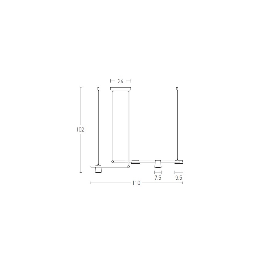 Zambelis 2035 - LED Hanglamp met vaste pendel LED/28W/230V