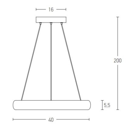 Zambelis 2046 - Dimbare LED hanglamp aan een koord LED/30W/230V diameter 40 cm goud