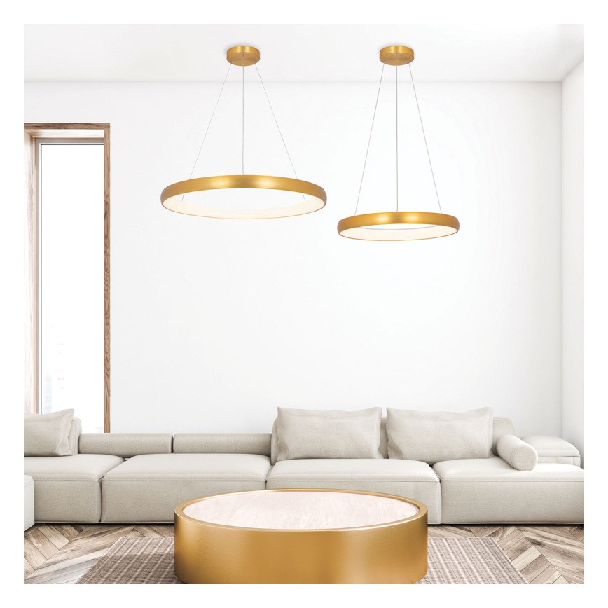 Zambelis 2054 - Dimbare LED hanglamp aan een koord LED/50W/230V diameter 60 cm goud