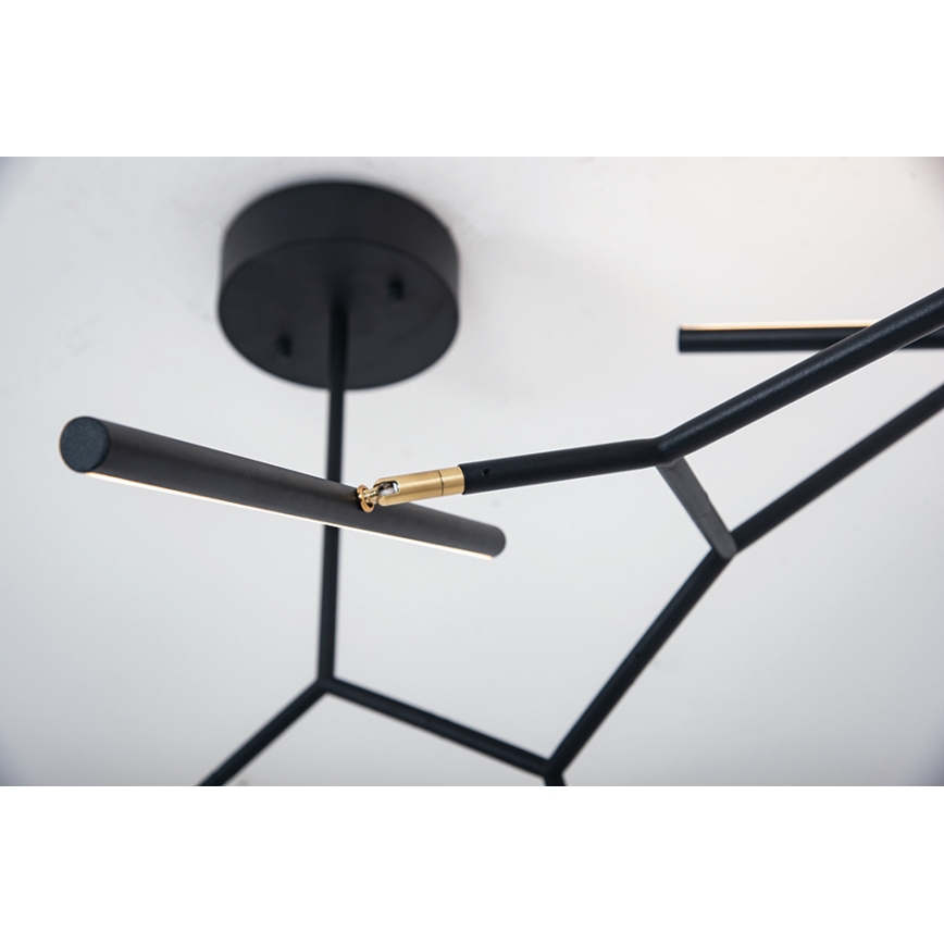 Zambelis 2070 - Dimbare LED hanglamp met vaste pendel LED/49W/230V zwart
