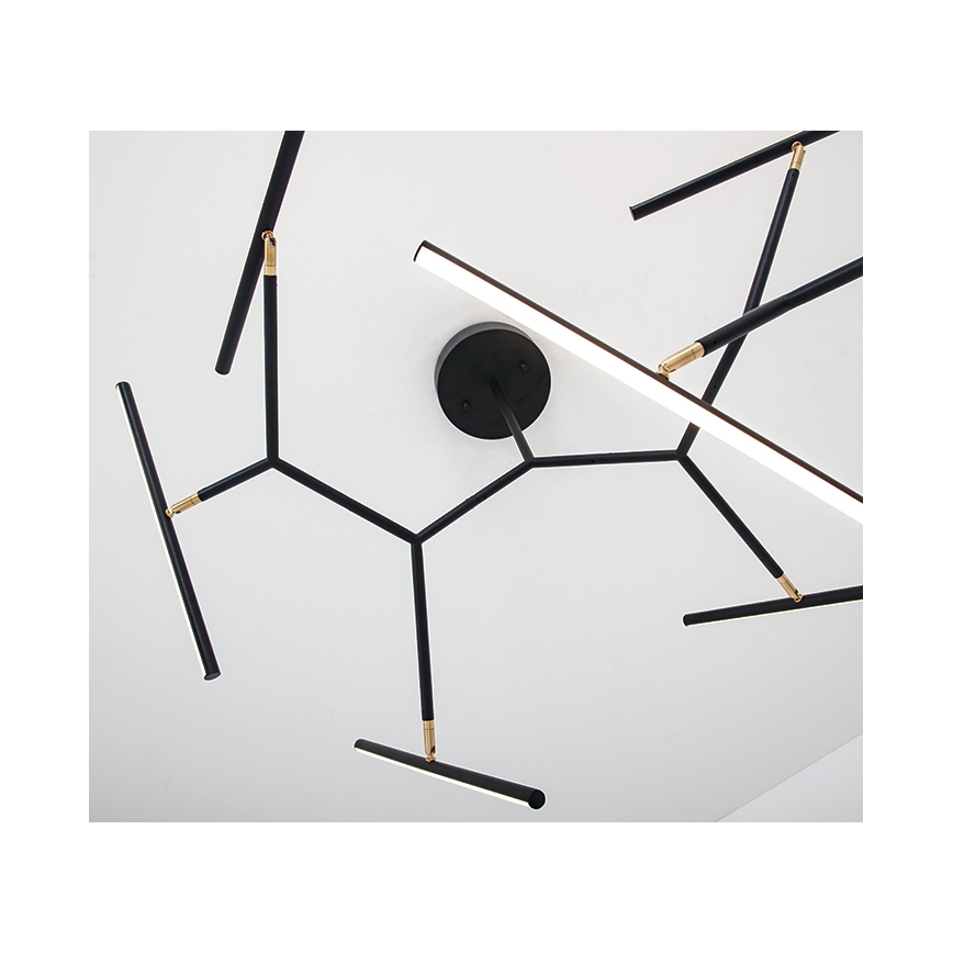 Zambelis 2072 - Dimbare LED hanglamp met vaste pendel LED/68W/230V zwart