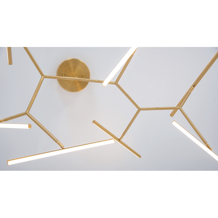 Zambelis 2073 - Dimbare LED hanglamp met vaste pendel LED/68W/230V goud