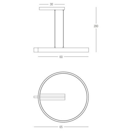 Zambelis 22011 - Dimbare LED hanglamp aan een koord LED/41W/230V