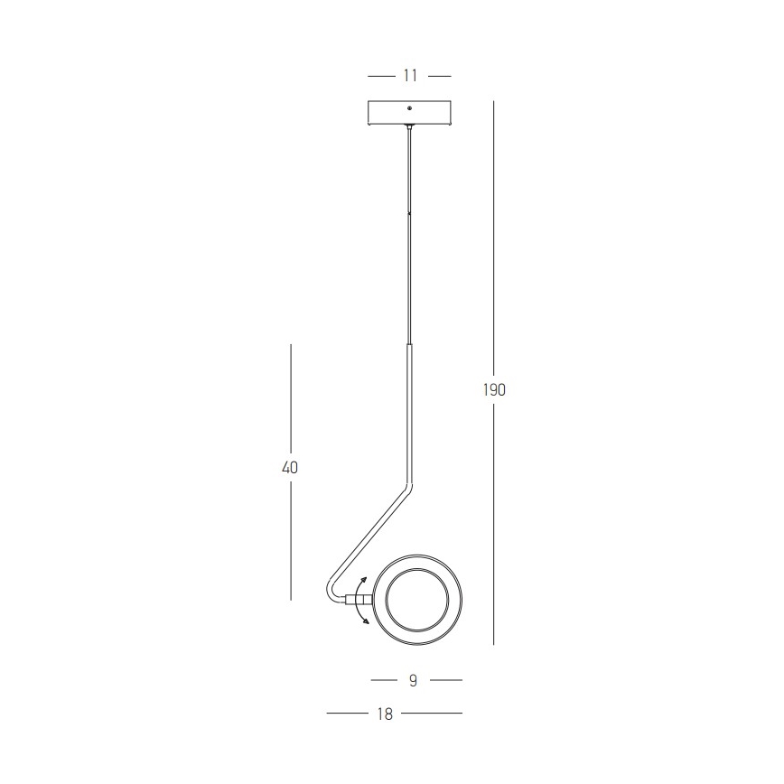 Zambelis 22044 - Dimbare LED hanglamp aan een koord LED/7W/230V CRI90 wit