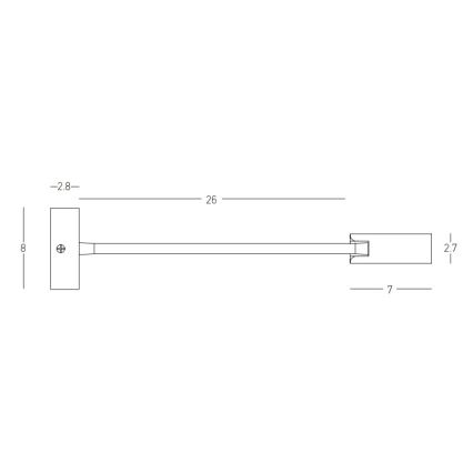 Zambelis 22049 - LED Wandlamp LED/3W/230V CRI90 zwart