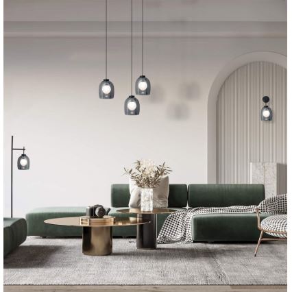Zambelis 22051 - Hanglamp met kabel, 1xG9/5W/230V, Ø 18 cm, zwart