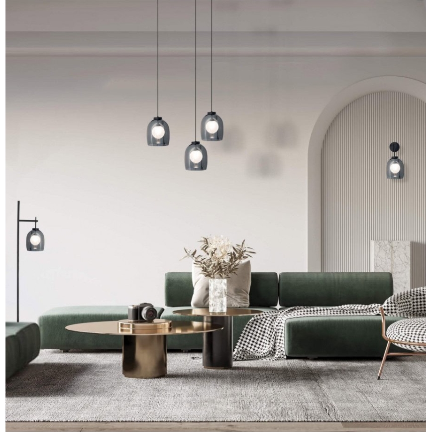 Zambelis 22051 - Hanglamp met kabel, 1xG9/5W/230V, Ø 18 cm, zwart