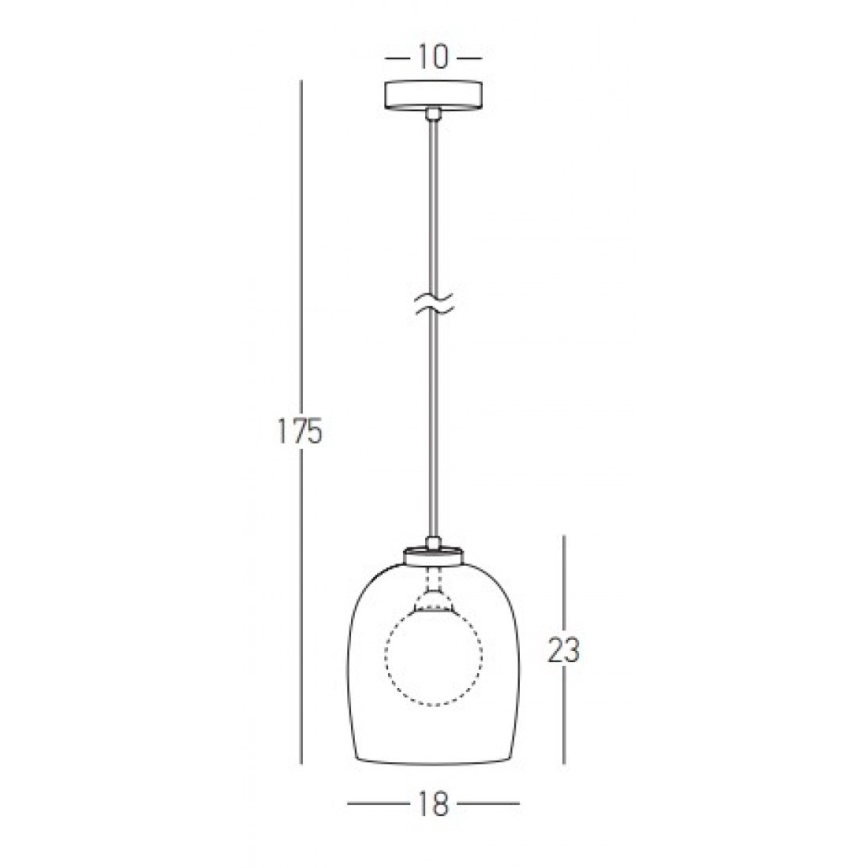 Zambelis 22051 - Hanglamp met kabel, 1xG9/5W/230V, Ø 18 cm, zwart