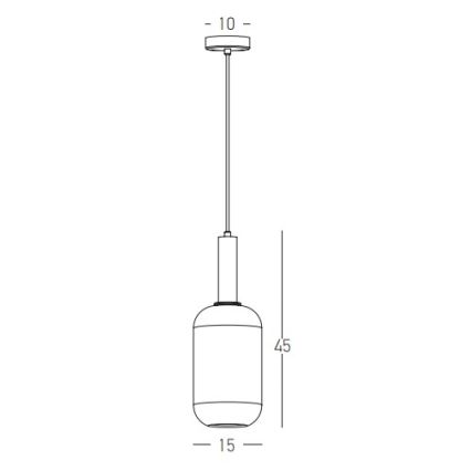 Zambelis 22070 - Hanglamp aan een koord 1xE27/40W/230V diameter 15 cm goud