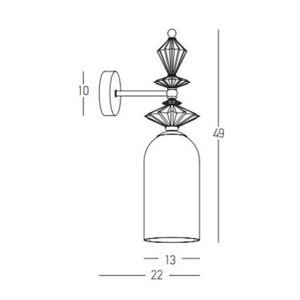 Zambelis 22080 - Wandlamp 1xE27/40W/230V