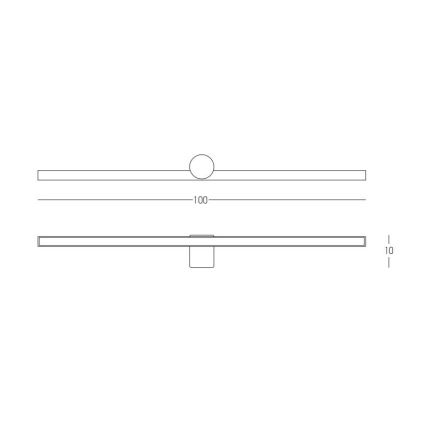Zambelis 22126 - LED-badkamerspiegelverlichting LED/21W/230V 100 cm IP54