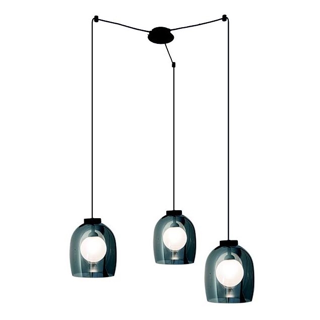 Zambelis 22145 - Hanglamp aan een koord 3xG9/5W/230V spin zwart