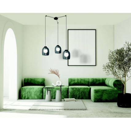 Zambelis 22145 - Hanglamp aan een koord 3xG9/5W/230V spin zwart
