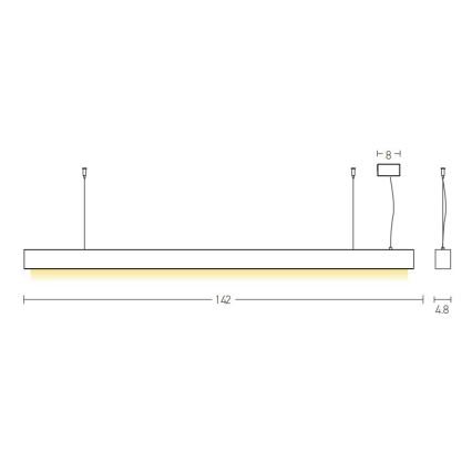 Zambelis 22210 - LED Hanglamp aan een koord LED/45W/230V