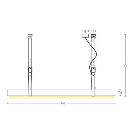 Zambelis 22211 - LED Hanglamp aan een koord LED/45W/230V