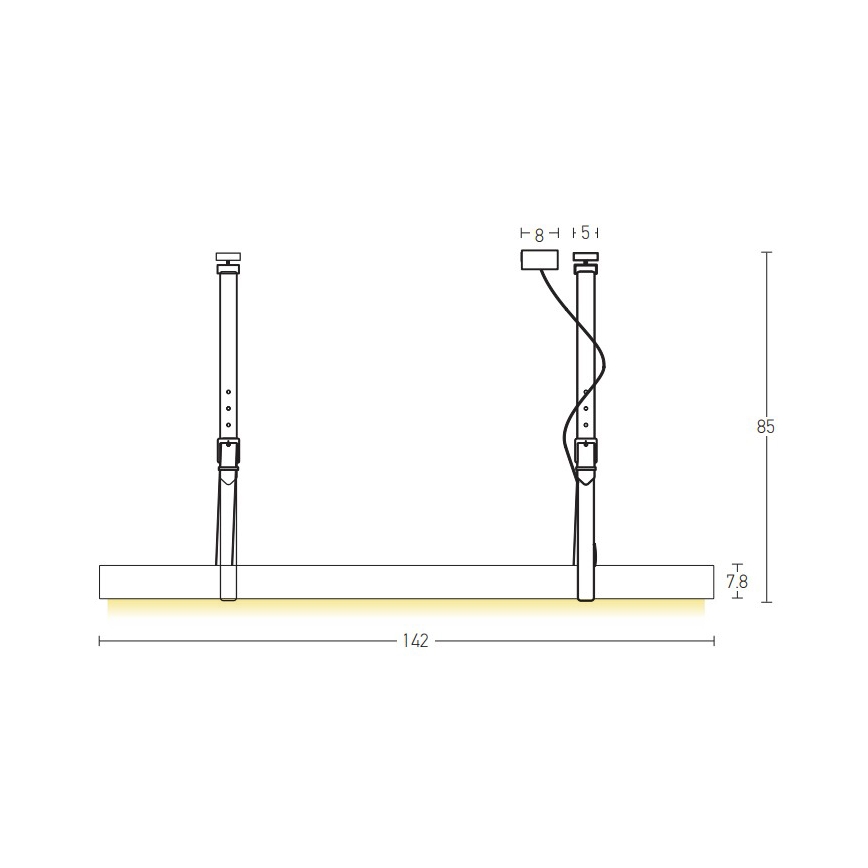 Zambelis 22211 - LED Hanglamp aan een koord LED/45W/230V